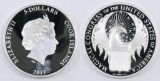 2017 Cook Islands $5 Fantastic Beasts One Ounce .999 Fine Silver.