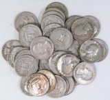 Group of (40) 90% Washington Silver Quarters.
