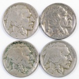 Group of (4) Buffalo Nickels.