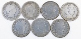 Group of (7) Barber Silver Quarters.