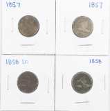 Group of (4) Flying Eagle Cents.