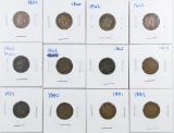 Group of (12) Indian Head Cents.