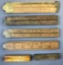 Group of 6 Vintage Wooden Folding Rulers