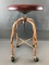 Vintage Adjustable Stool on Wheels