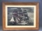 Vintage Framed Photograph Print of Ship and Sea