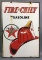 Vintage Texaco Fire-Chief Gasoline Porcelain Pump Plate