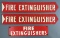 Group of 3 Fire Extinguisher Signs