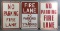 Group of 3 No Parking Fire Lane Metal Signs