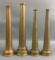 Group of 4 Antique Brass Fire Hose Nozzles