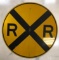 Vintage RR Crossing Sign, round