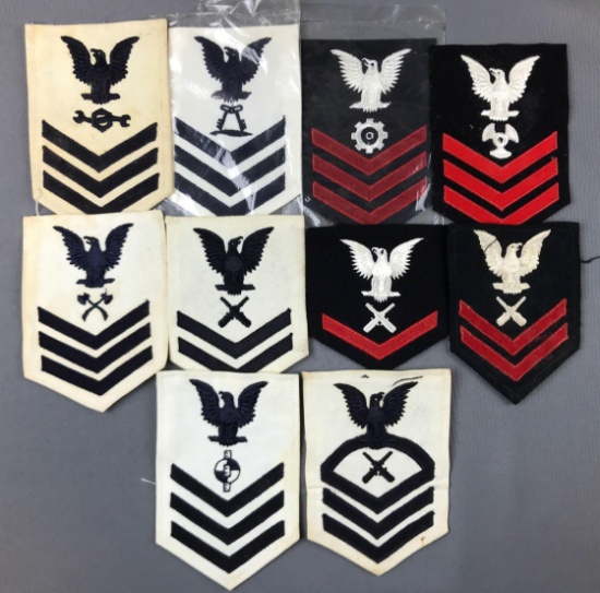 Group of 10 Vintage WWII Military Rank Insignia
