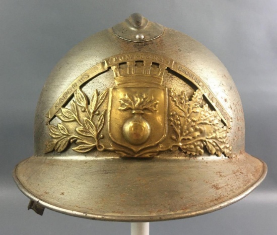 Vintage Metal Firefighters Helmet