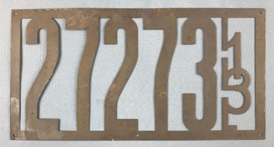 1913 Ilinois Die-Cut License Plate