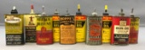 Group of 10 Gun Oil Tins