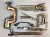 Group of 9 Vintage hand tools