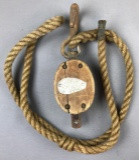 Antique Wood Pulley