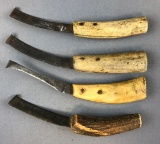 Group of 4 Antique Horse Hoof Knives