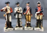 Group of 4 Vintage Porcelain Soldier Figurines