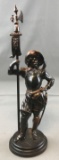 Vintage Bronzed Metal sculpture Musketeer