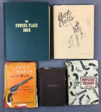 Group of five vintage books on firearms and more