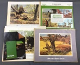 Group of vintage Remington portfolio game art collection
