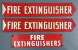 Group of 3 Fire Extinguisher Signs