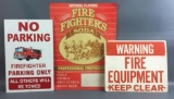 Group of 3 Firemen Signs