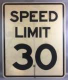 Speed Limit 30 Metal Sign