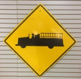 Fire Truck Metal Sign