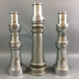 Group of 3 Vintage Fire Hose Nozzles