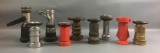 Group of 9 Vintage Fire Hose Nozzles