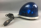 Vintage Blue Rotating Teardrop Emergency Light