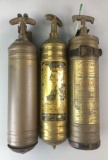 Group of 3 Antique Fire Extinguisher