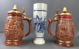 Group of 3 steins/Pilsner