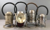 Group of 4 Railroad Lanterns