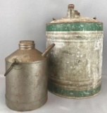 Group of 2 vintage fuel cans