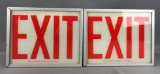 Group of 2 Electric Exit signs