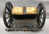 Vintage Toy Carriage wooden with metal wheels