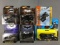 Group of 6 Batmobile Batman die cast vehicles in original packaging