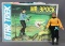 Group of 2 Star Trek collectibles: Migo Captain Kirk action figure and Mr. Spock Model kit