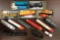 Group of 15+ HO scale model train cars