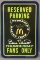 McDonalds Racing Bill Elliott Thunderbat Reserved Parking Sign
