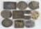 Group of 11 Belt Buckles and Money Clips