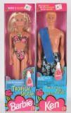 Group of 2 Tropical Splash Barbie Dolls in Original Boxes