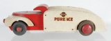 Antique Buddy L Wooden Pure Ice Toy Delivery Truck