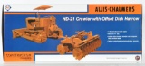 First Gear Allis-Chamlers Die-Cast HD 21 Crawler with Offset Disk Harrow in Original Box