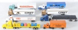 Group of 8 Die-Cast Semi Trucks and Trailers