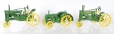 Group of 3 ERTL Die-Cast John Deere Tractors