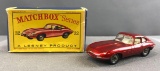 Matchbox No. 32 E Type Jaguar die cast vehicle with Original Box