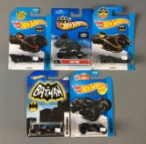 Group of 5 Hot Wheels Batman Die-Cast Vehicles In Original Packages